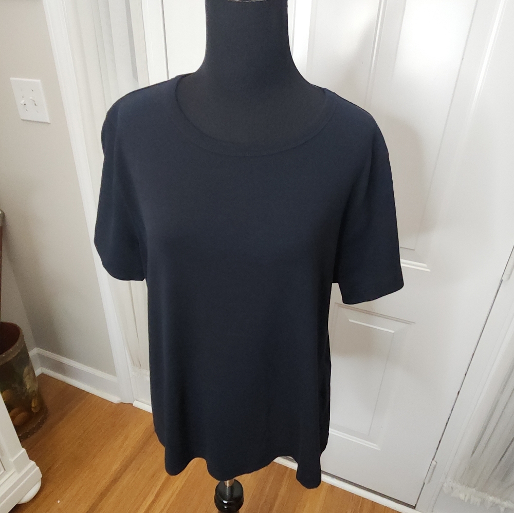 Liz Claiborne Short Sleeve Black TShirt Size XL